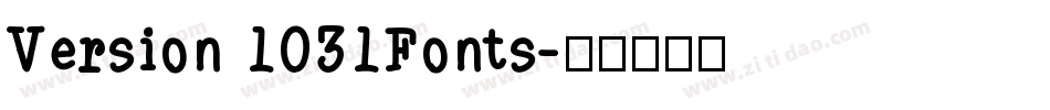 Version 1031Fonts字体转换